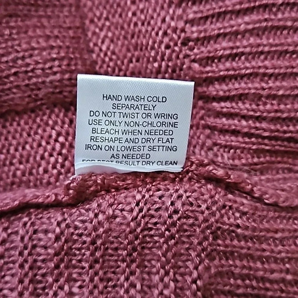 Open front‎ knit cardigan dark mauve size small by pink rose - Picture 6 of 6